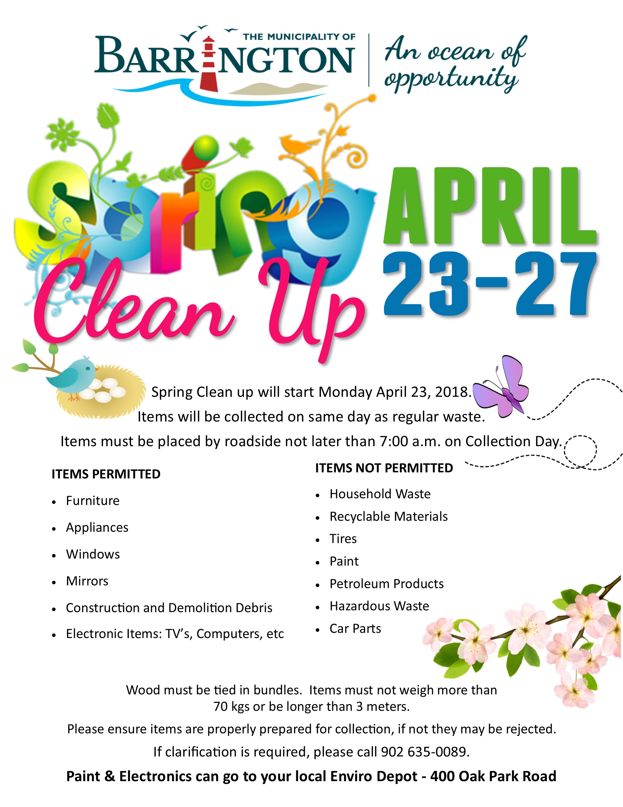 Spring Clean Up April 23 27, 2018 News